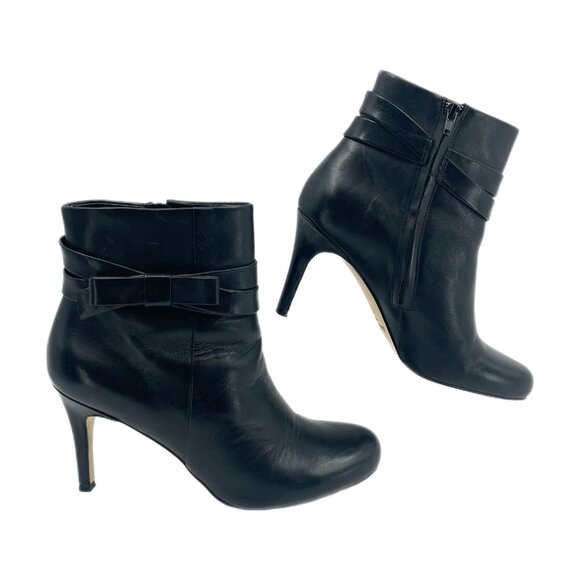 Kate Spade Black Stiletto Ankle Boots & Booties | Bow Detail - Picture 1 of 9